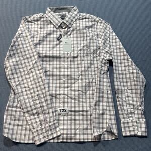 Van Heusen‎ Men's Regular Fit Button Down Collar Dress Shirt Sz L Brand New